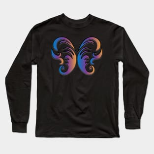 Abstract Butterfly Wings Long Sleeve T-Shirt